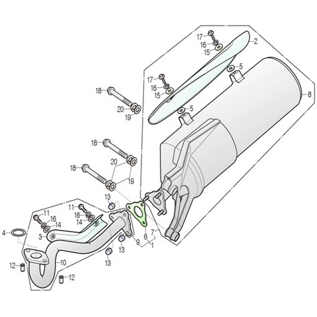 DAELIM YC125 (DL125ARM) CONTA EGZOZ ARA #DL125-ARM F2004